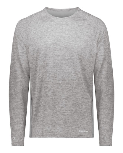 Holloway Youth Electrify CoolCore® Long Sleeve T-Shirt 222670 #color_Athletic Grey Heather