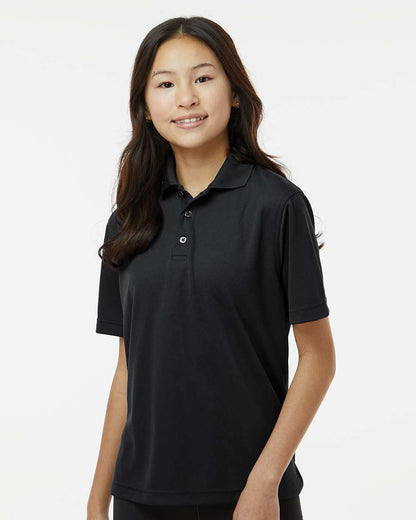 Paragon Youth Saratoga Performance Mini Mesh Polo 108Y #colormdl_Black