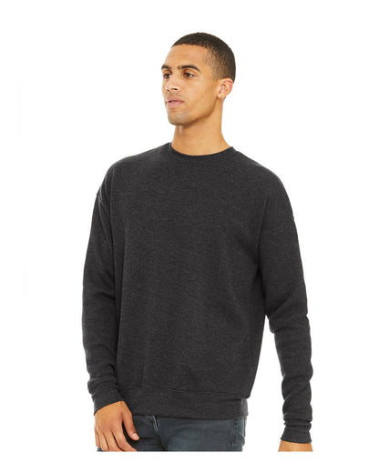 BELLA + CANVAS Sponge Fleece Drop Shoulder Crewneck Sweatshirt 3945 #colormdl_Dark Grey Heather