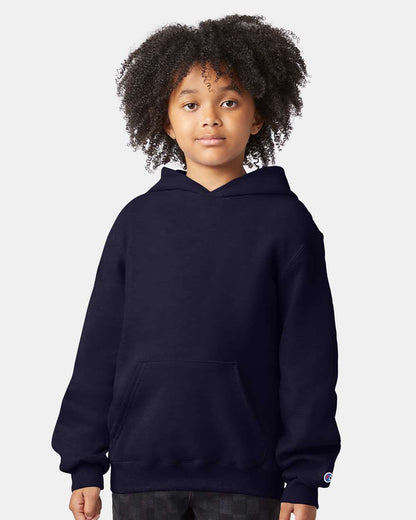 Champion Youth Powerblend® Hooded Sweatshirt S790 #colormdl_Navy