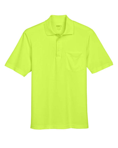 CORE365 Men's Origin Performance Piqué Polo with Pocket 88181P #color_Safety Yellow