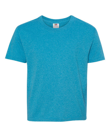 Fruit of the Loom HD Cotton Youth Short Sleeve T-Shirt 3930BR #color_Turquoise Heather