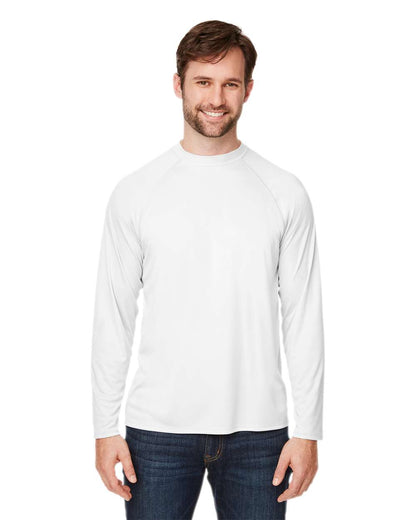 CORE365 Unisex Ultra UVP™ Marina Raglan Long Sleeve T-Shirt CE110 #colormdl_White
