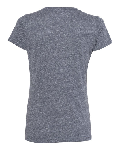 LAT Women's Harborside Mélange V-Neck Tee 3591 #color_Navy Melange