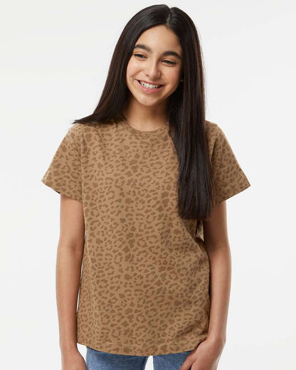 LAT Youth Fine Jersey Tee 6101 #colormdl_Brown Leopard