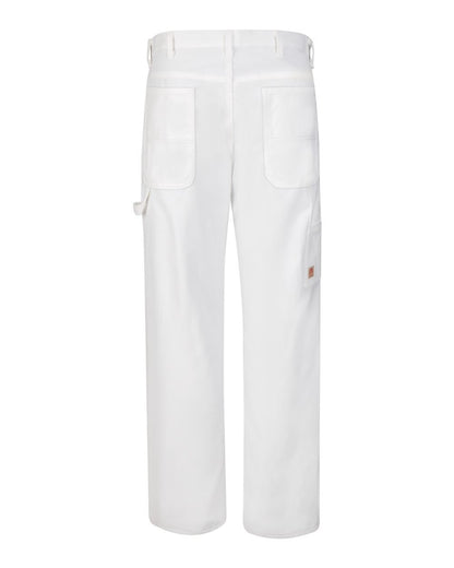 Red Kap Men's Painter Dungaree PC80 #color_White - Unhemmed
