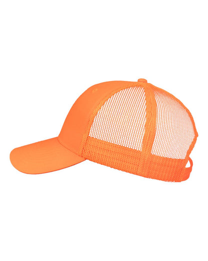 Valucap Mesh-Back Twill Trucker Cap VC400 #color_Neon Orange