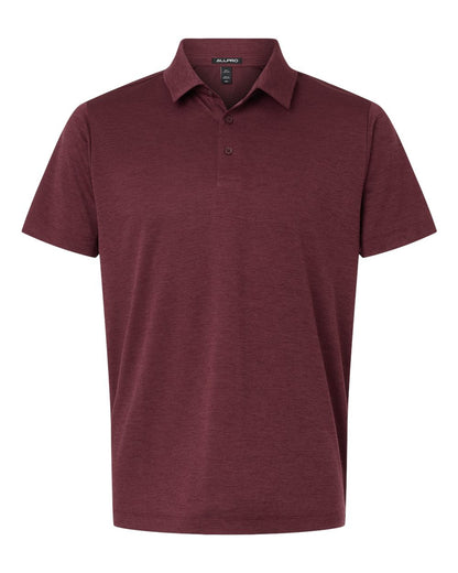 AllPro Men's Pro-Lock Performance Mélange Polo 4HM00 #color_Maroon Melange