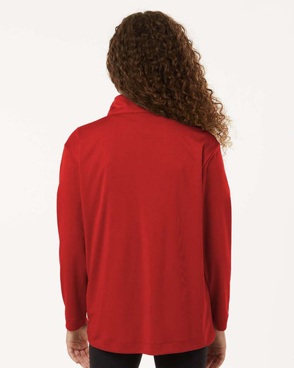 AllPro Youth Pro-Lock Performance Quarter-Zip Pullover 41870Y #colormdl_Red
