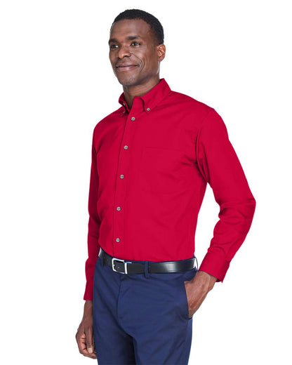 Harriton Men's Easy Blend™ Twill Shirt M500 #colormdl_Red