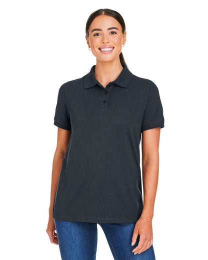 Harriton Women's Valiant Cotton Snag Protect Polo M205W #colormdl_Dark Charcoal