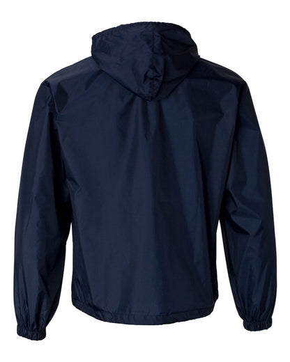 Augusta Sportswear Packable Half-Zip Hooded Pullover Jacket 3130 #color_Navy