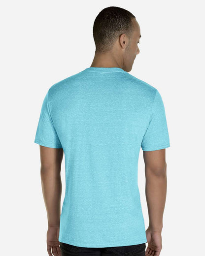 JERZEES Unisex Snow Heather Jersey T-Shirt 88MR #colormdl_Caribbean Blue