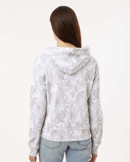 MV Sport Women's Maddie Floral Print Hooded Sweatshirt W24105 #colormdl_Ash