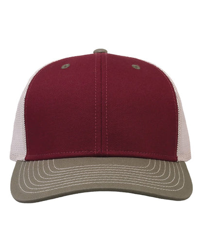 The Game Everyday Trucker Cap GB452E #color_Cinnamon Red/ Olive Green/ Stone