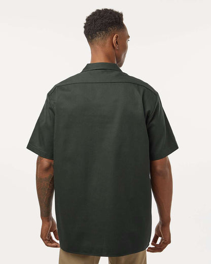 Dickies Men's Tall Short Sleeve Work Shirt 2574T #colormdl_Olive Green