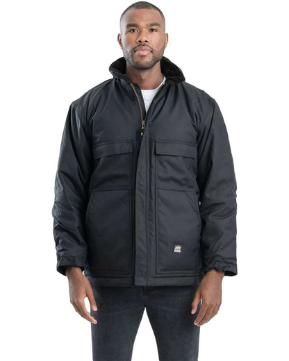 Berne Apparel Men's Tall Icecap Insulated Chore Coat NCH377T #colormdl_Black