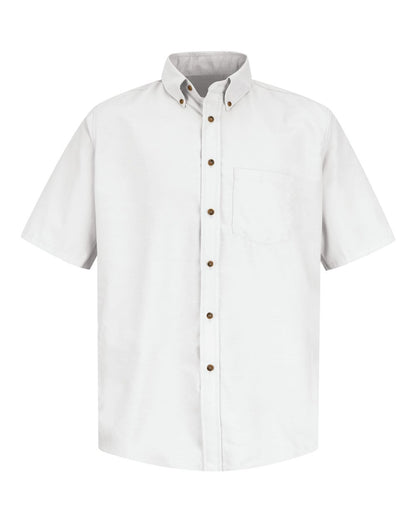Red Kap Men's Tall Poplin Short Sleeve Dress Shirt SP80T #color_White