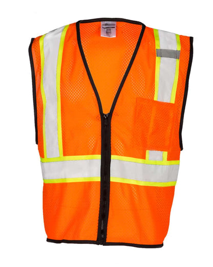 Kishigo Unisex Chemically Treated Contrast Mesh Vest FM527-528 #color_Orange