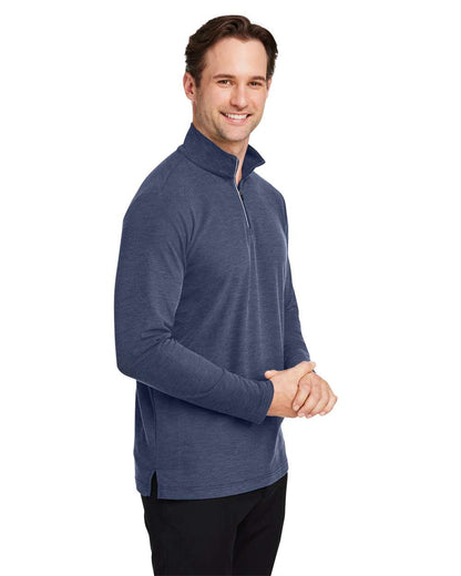 CORE365 Men's Fusion ChromaSoft™ Pique Quarter-Zip Pullover CE405 #colormdl_Classic Navy Heather