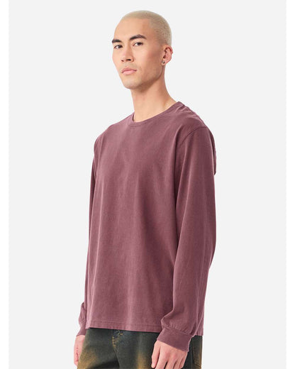 BELLA + CANVAS Unisex Heavyweight Garment-Dyed Long Sleeve Tee 4851GD #colormdl_Washed Maroon