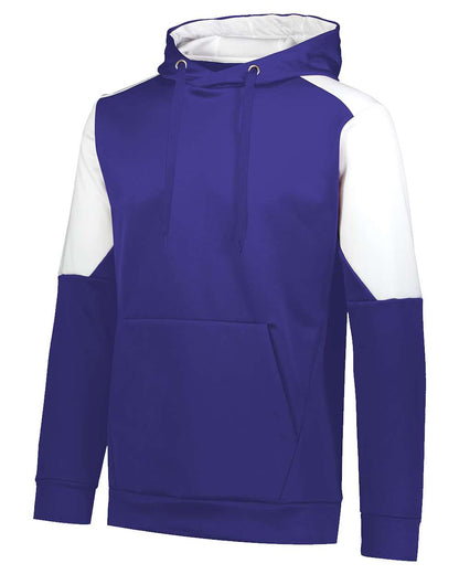Holloway Unisex Blue Chip Hooded Sweatshirt 222540 #color_Purple/ White