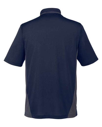 Harriton Men's Flash Snag Protection Plus IL Colorblock Polo M386 #color_Dark Navy/ Dark Charcoal