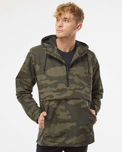 Independent Trading Co. Men's Nylon Anorak EXP94NAW #colormdl_Forest Camo