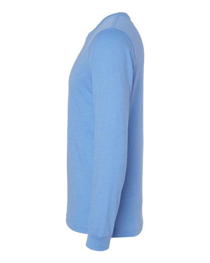 BELLA + CANVAS Heather CVC Long Sleeve Tee 3501CVC #color_Heather Carolina Blue