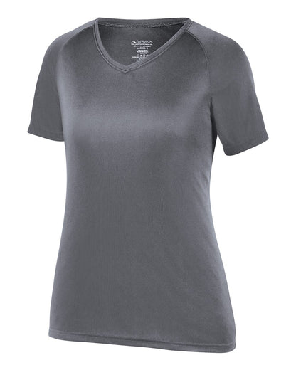Augusta Sportswear Women's Attain Wicking V-Neck T-Shirt 2792 #color_Graphite