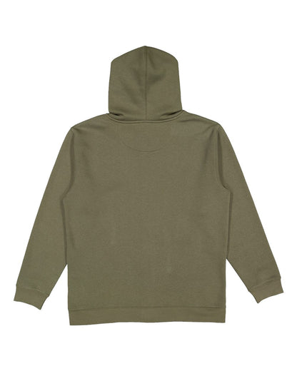 LAT Unisex Full-Zip Fleece Hoodie Sweatshirt 6927 #color_Military Green