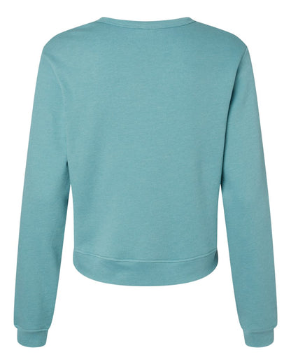 BELLA + CANVAS Women's Sponge Fleece Classic Crewneck Sweatshirt 7511 #color_Heather Blue Lagoon