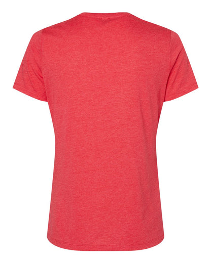 BELLA + CANVAS Women's Relaxed Heather CVC V-Neck Tee 6405CVC #color_Heather Red