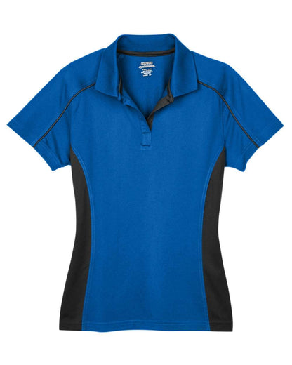 Extreme Women's Eperformance Fuse Snag Protection Plus Colorblock Polo 75113 #color_True Royal/ Black