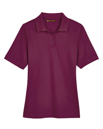 Harriton Women's Advantage Snag Protection Plus Polo M348W #color_Maroon