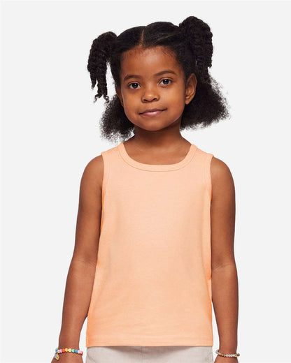 Rabbit Skins Toddler Fine Jersey Tank 3323 #colormdl_Sunset