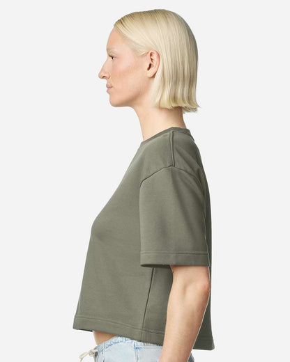 American Apparel Women's French Terry Mid-Length Boxy Top FTCB0 #colormdl_Lieutenant