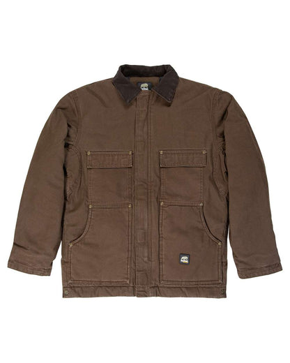 Berne Apparel Men's Highland Washed Chore Jacket CH377 #color_Bark