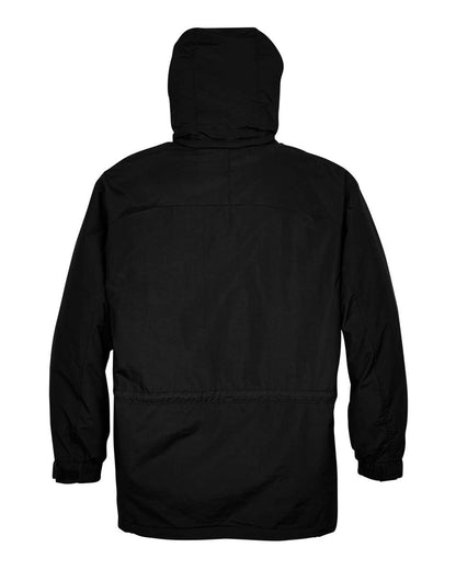 North End Men's 3-in-1 Parka with Dobby Trim 88007 #color_Black