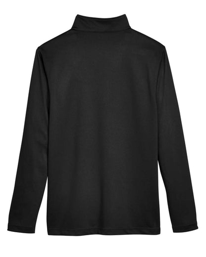 Harriton Men's Advantage Snag Protection Plus Quarter-Zip Pullover M748 #color_Black