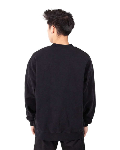 Shaka Wear Men's Los Angeles Garment-Dyed Crewneck Sweatshirt SHGFC #colormdl_Black