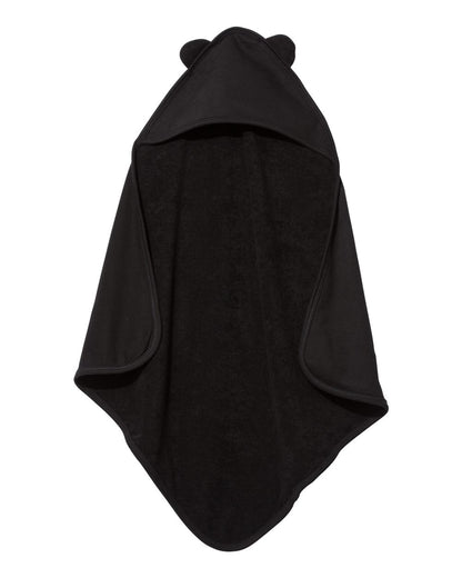 Rabbit Skins Terry Cloth Hooded Towel with Ears 1013 #color_Black