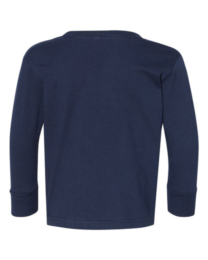 Rabbit Skins Toddler Fine Jersey Long Sleeve Tee 3302 #color_Navy