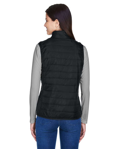 CORE365 Women's Prevail Packable Puffer Vest CE702W #colormdl_Black