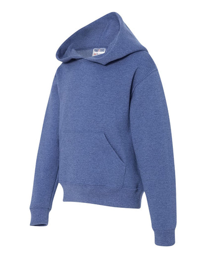 JERZEES Youth NuBlend® Hooded Sweatshirt 996YR #color_Vintage Heather Blue