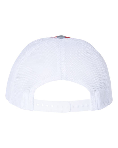 Richardson Snapback Trucker Cap 112 #color_Red/ White/ Heather Grey