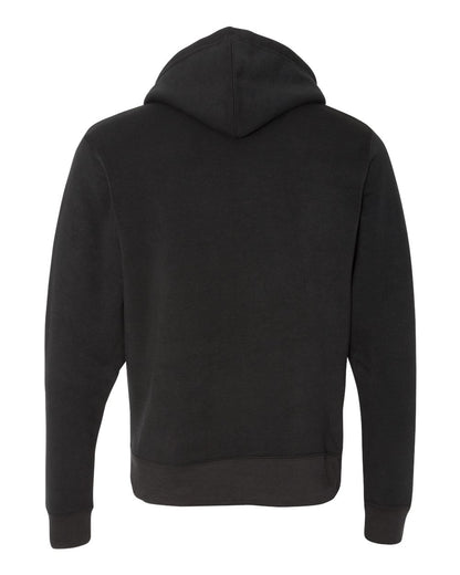 J. America Men's Triblend Full-Zip Hooded Sweatshirt 8872 #color_Black Solid