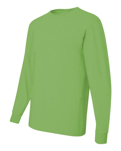 JERZEES Men's Dri-Power® Long Sleeve 50/50 T-Shirt 29LSR #color_Kiwi