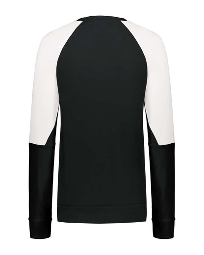 Holloway Women's Momentum Team Crewneck Sweatshirt 223725 #color_Black/ White
