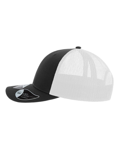 Atlantis Headwear Sustainable Trucker Cap BRYCE #color_Black/ White